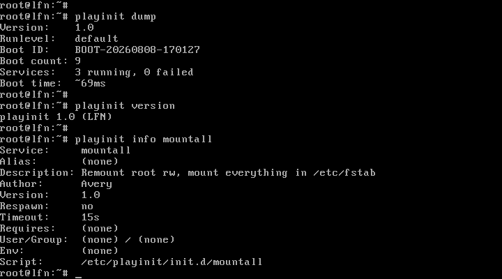 playinit info