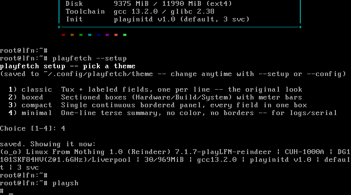 playsh prompt