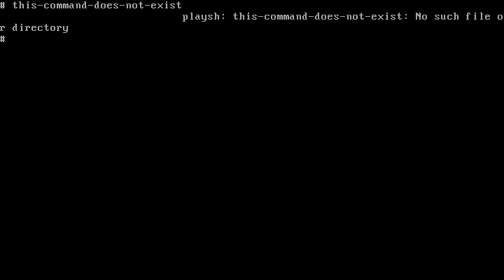 playsh error